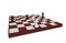 Chess board with figures pawn, king, rook. Difficult situation, lone warrior, defender. Defeat or victory. Isometric illustration