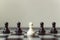 Chess board game white pawn different black pawn, Unique, think