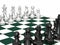 Chess board green full set chess big top template