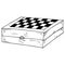 Chess board. Vector illustration game of chess, checkers. Hand drawn wooden board for chess, checkers