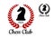 Chess club emblem with horse figure