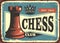 Chess club retro tin sign