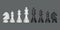 Chess collection. Blank figures for chess strategy games knight queen horse pawn decent vector realistic set