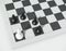 Chess concept, white queen vs black pawns