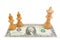 Chess and dollar: Light bishops and king on one US dollar bill