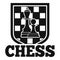 Chess emblem logo, simple style