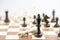 Chess figure, business concept strategy, leadership, team and success