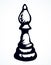 Chess figure. Vector pen drawing