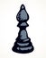 Chess figure. Vector pen drawing