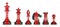 Chess figures with Afghan flag, 3D rendering
