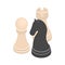 Chess figures icon, isometric 3d style
