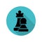 Chess figures silhouettes long shadow icon. Simple glyph, flat vector of arrow icons for ui and ux, website or mobile application