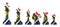 Chess figures with South African flag, 3D rendering