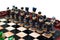 Chess in the form of military against prisoners on the board