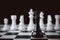 Chess game competition business concept , Business competition concept Fighting and confronting problems, threats from surrounding