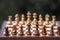 Chess game out of olive wood, including figures. Unique Wood Chess Set, Pieces, Chessboard & Storage