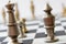 Chess game - view of playing pieces on chessboard