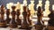 Chess game. White and black pieces on chess board.