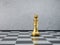 Chess gold king with a crown on board. Selective focus