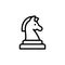 Chess, horse concept line icon. Simple element illustration. Chess, horse concept outline symbol design from Business strategy set