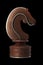 Chess horse wooden isolated
