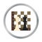 Chess icon in pattern