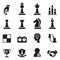 Chess icons set Vector illustration.