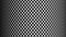 Chess illusion cylinder. Checker geometric kaleidoscope. Black and white optical illusion. Checkered cylinder rotating