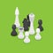Chess isometric. game isometric series