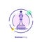 Chess king figure line art vector icon