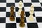 Chess Kings and queens on chessboard