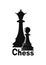 Chess logo concept design. Black and white icon