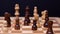 Chess, a lot of chess pieces on the Board. Intellectual game,