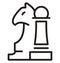 Chess, Management line isolated vector icon can be easily modified and edit