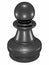 Chess pawn black front