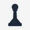 Chess pawn black icon