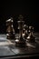 Chess pawn on chess board AI generated