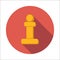 Chess pawn flat icon