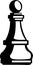 Chess pawn piece vector illustration