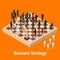 Chess People Figures on a Chessboard Isometric View. Vector