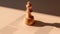 Chess piece strategy success in competition, king close up battle generated by AI