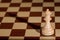 Chess piece - a white queen on a chessboard.