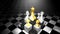 Chess pieces animation, board game.