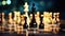 Chess pieces on the chessboard, Winner or victory concept, The concept of business success