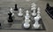 Chess pieces on ground