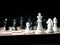 Chess pieces with the king in the corner, chess business concept
