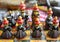 Chess pieces made in traditional Tajik style dressed in folk costumes