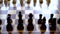 Chess pieces are placed on the chessboard, the beginning of the chess game. Chess placed on a chessboard.