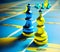 chess pieces, strategy planing concept. created with Generative AI technology