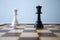 Chess placed on a wooden table,concept : of business strategy and tactic battle,symbol competition game success play victory war